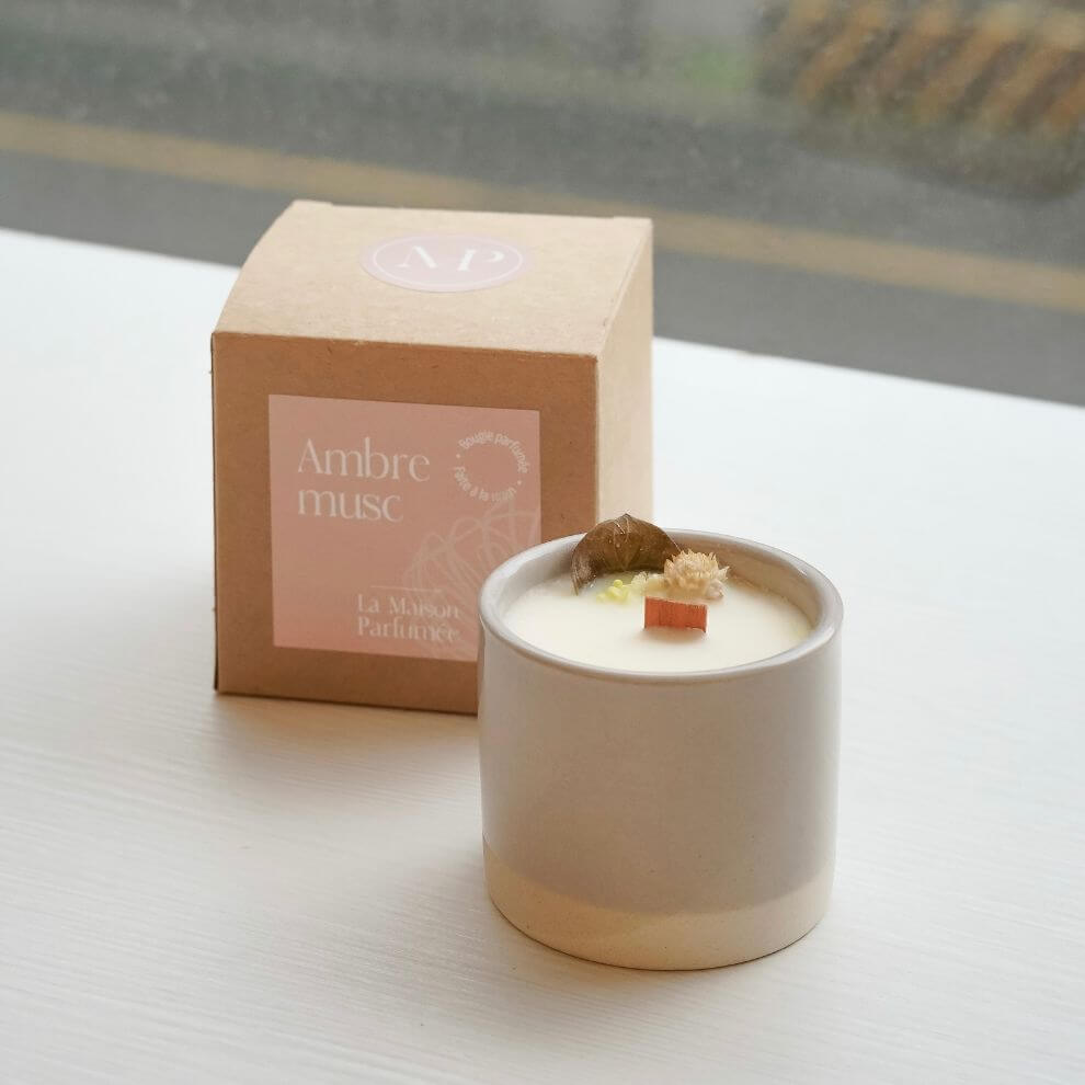 Autour du Bain 天然花草香氛精油蠟燭 琥珀麝香