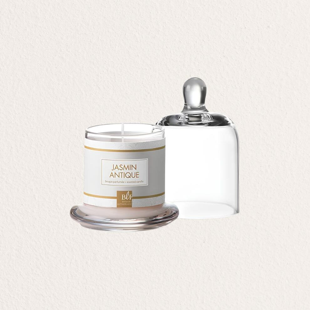 粉色甜蜜系列玻璃鐘罩蠟燭 復古茉莉 (2)