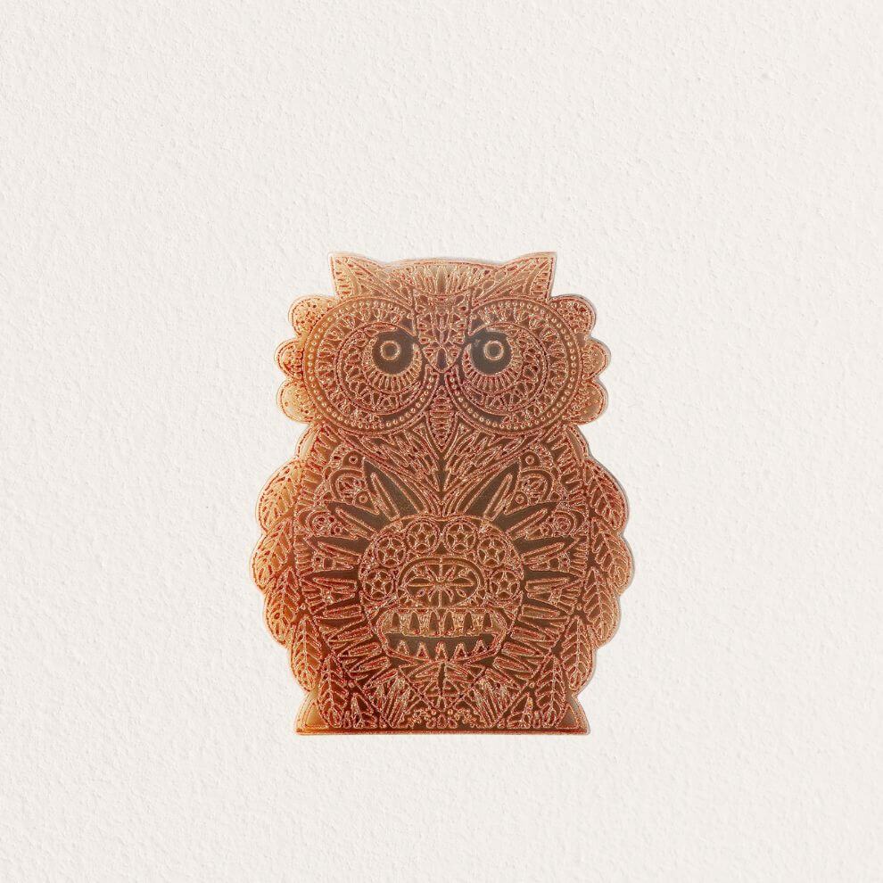 造型系列蠟燭 棕刻貓頭鷹 (1)