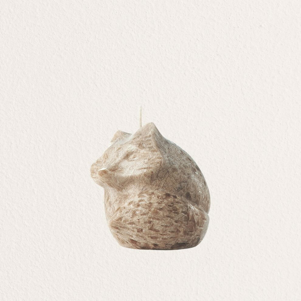 造型系列蠟燭 木質狐狸 (2)