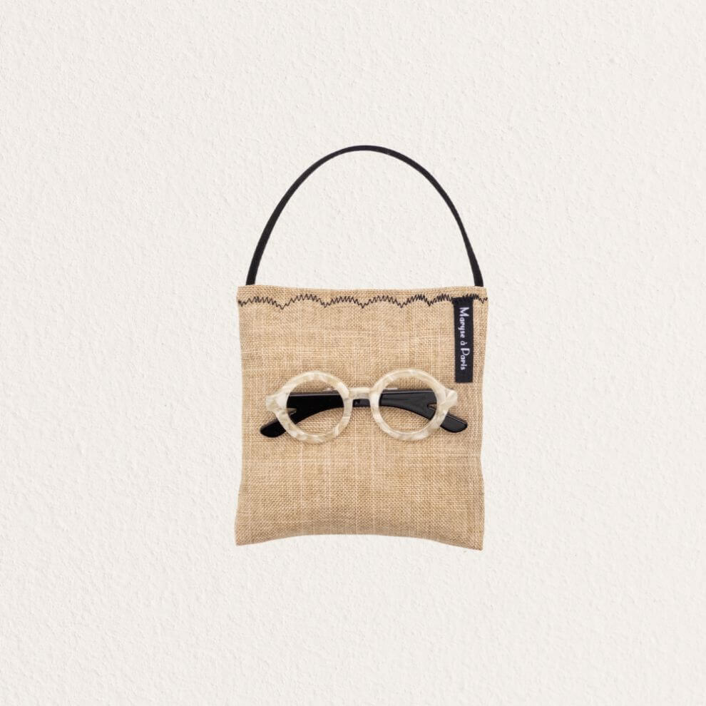 眼鏡別針香包 白琥珀色_I