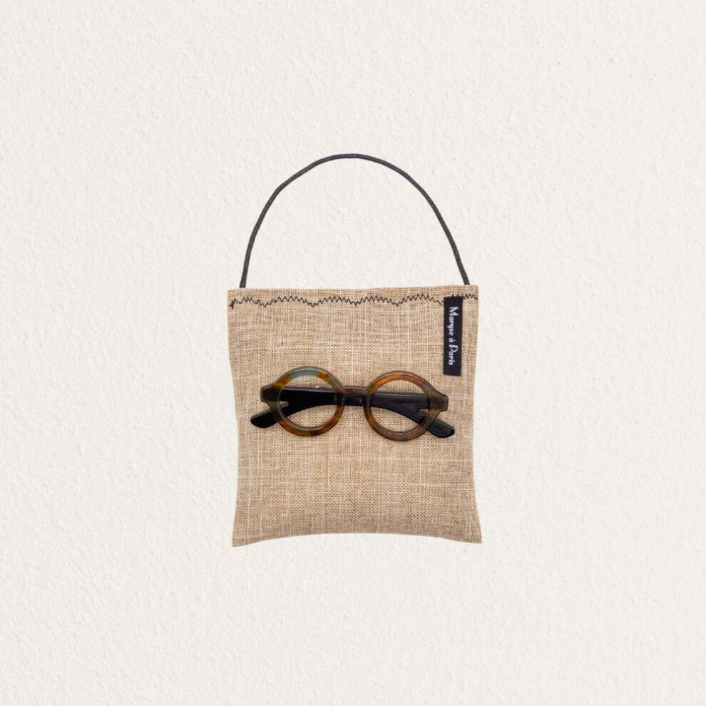 眼鏡別針香包 湖水綠琥珀色_N