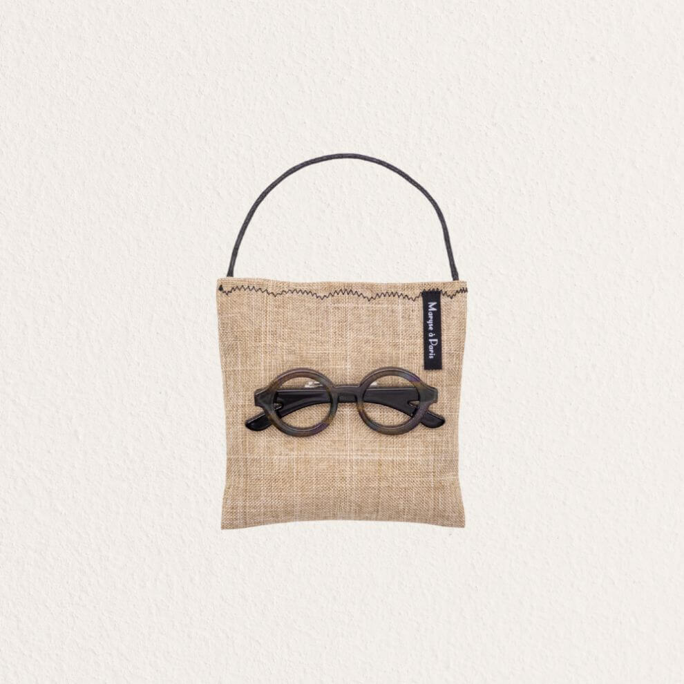 眼鏡別針香包 紫琥珀色_O