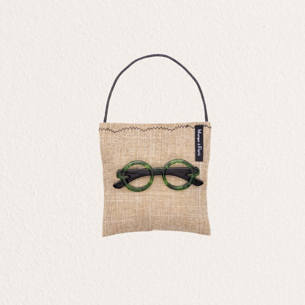 眼鏡別針香包 翠綠色_P