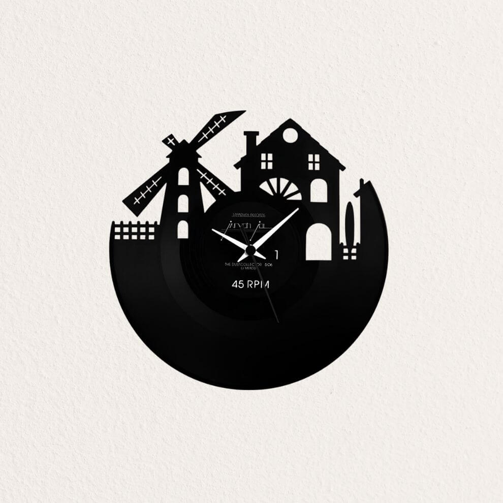 Mulino Orologio 黑膠壁鐘