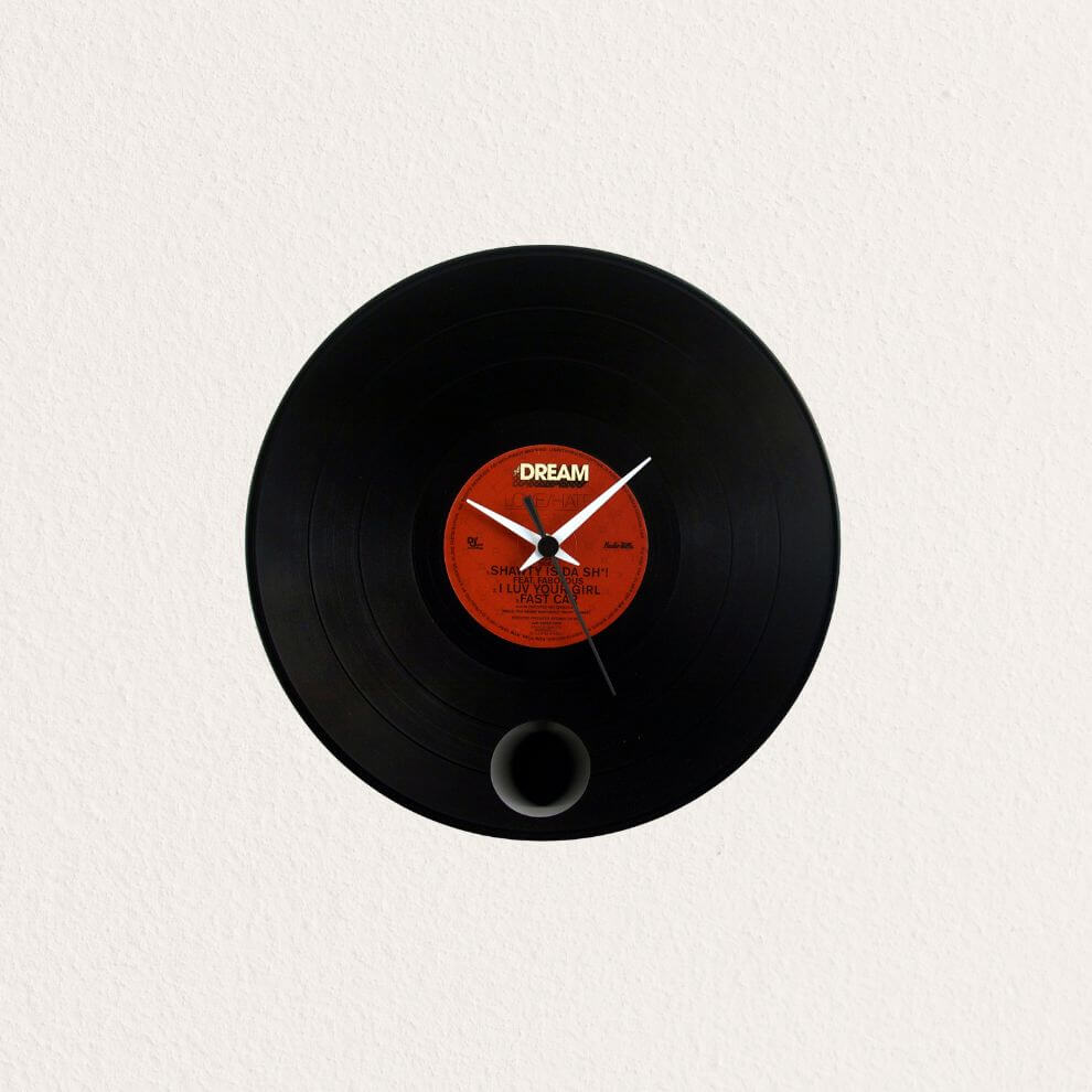 黑膠壁鐘 Disco 33 Giri Pendolo