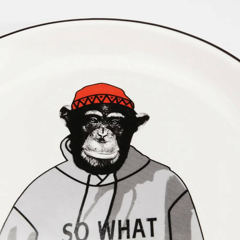 流氓猴造型瓷盤 (2)