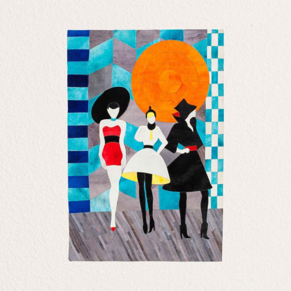 都會女性造型地毯