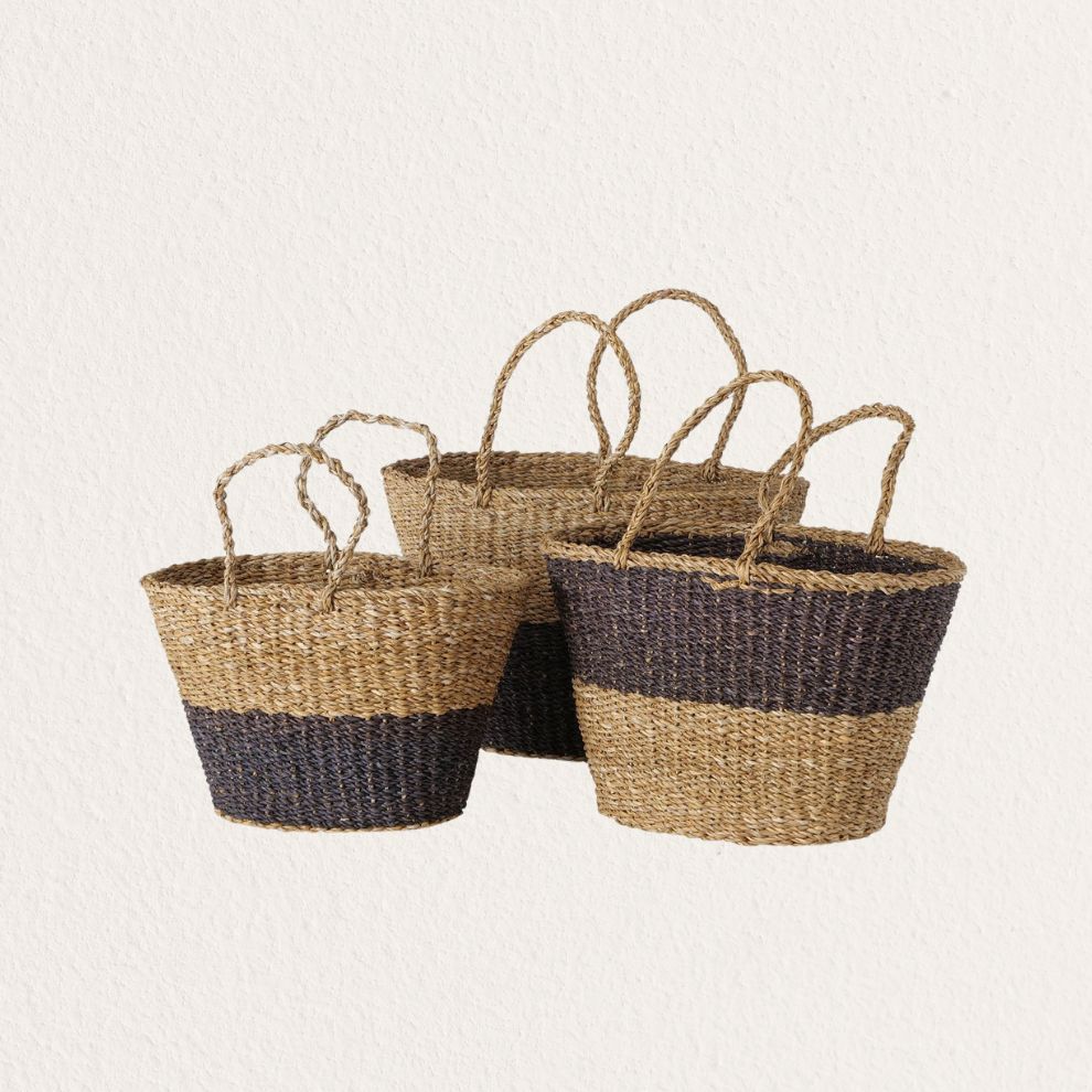 雙色編織置物籃 (1)