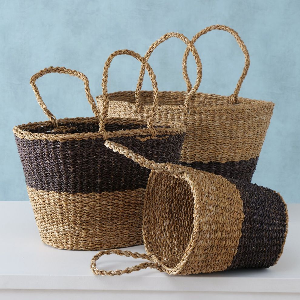 雙色編織置物籃 (2)