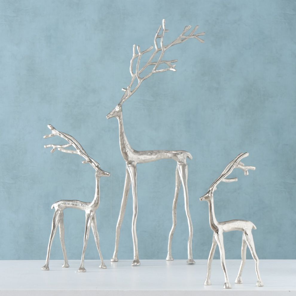 銀麋鹿造型擺飾 (2)