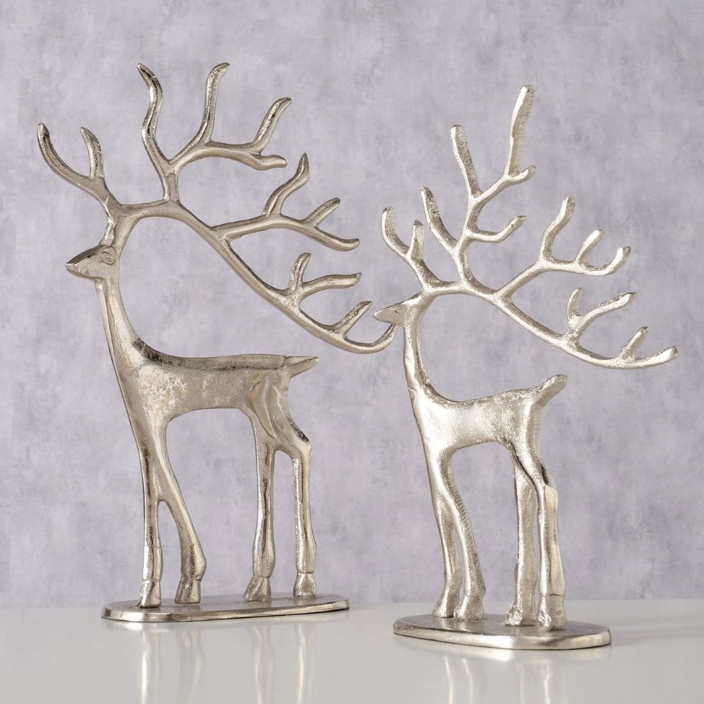 銀麋鹿造型擺飾 (2)