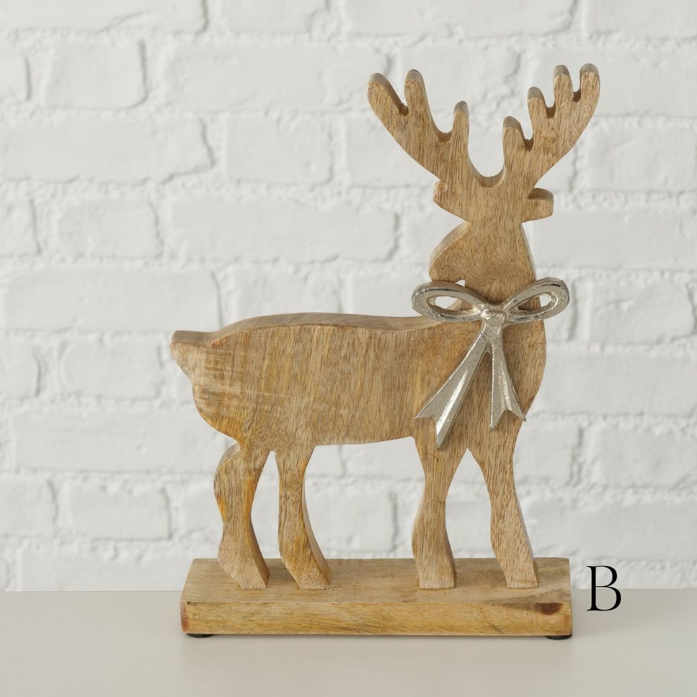 木雕麋鹿造型擺飾 (4)