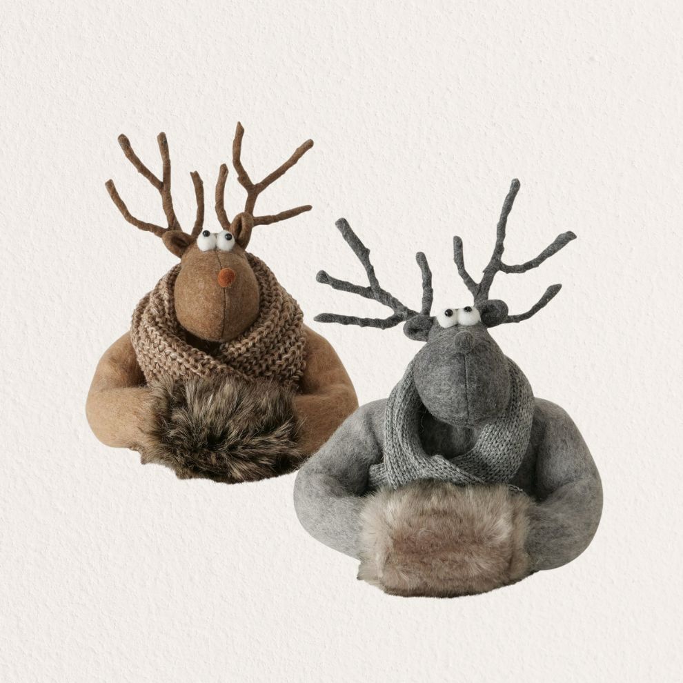 圍巾麋鹿造型擺飾 (1)