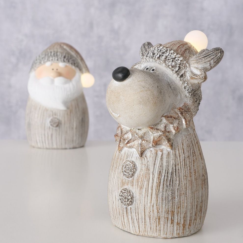 發光聖誕雕像造型擺飾 (3)