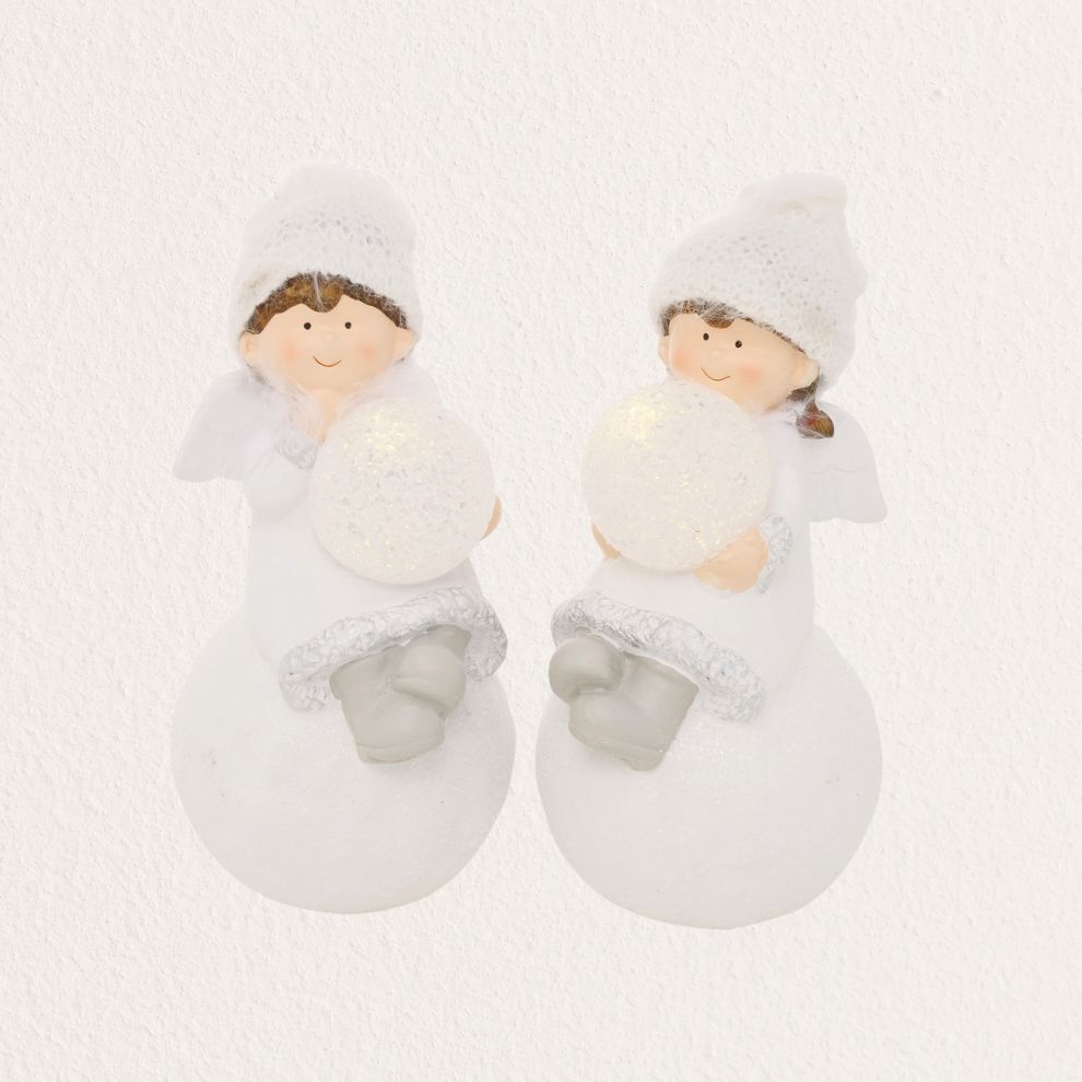 發光白雪天使造型擺飾 (1)