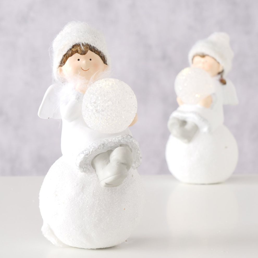 發光白雪天使造型擺飾 (2)