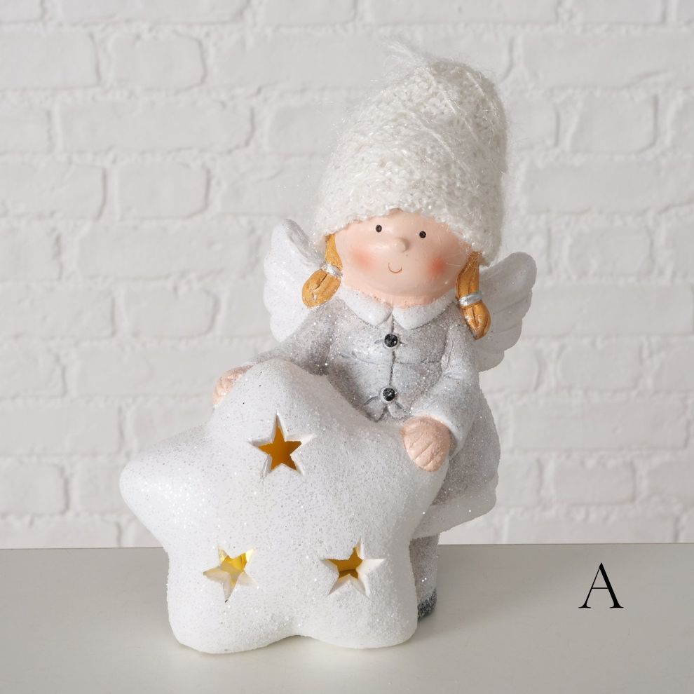 發光白雪天使造型擺飾 (3)