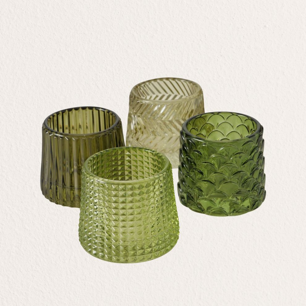 綠色玻璃燭台 (1)