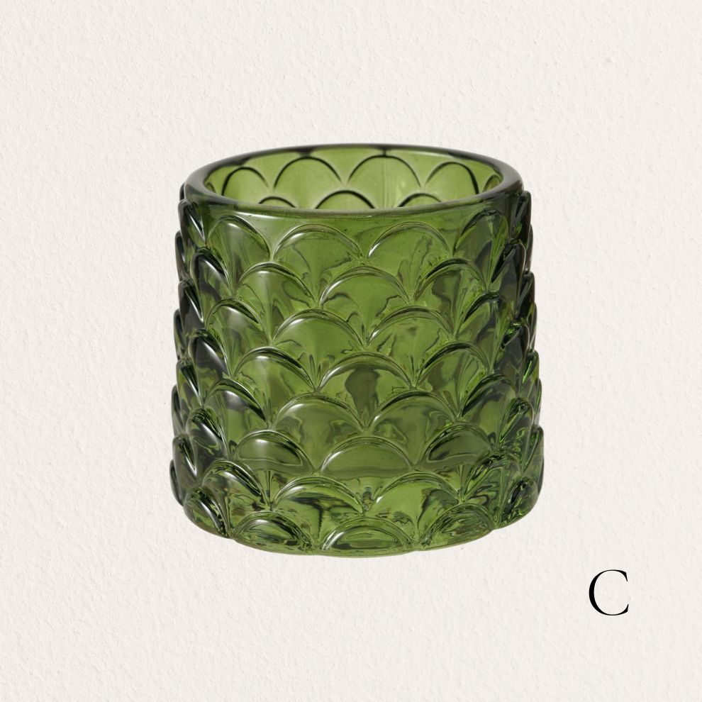 綠色玻璃燭台 (6)