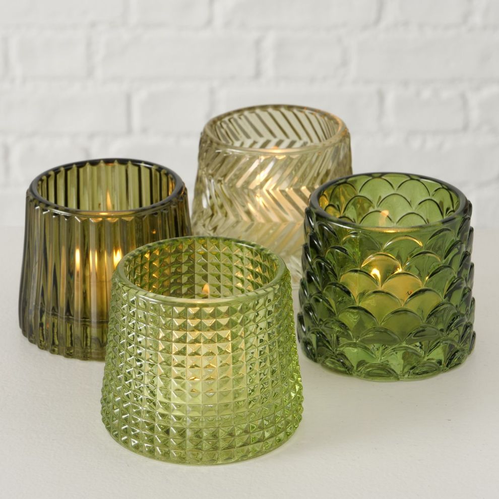 綠色玻璃燭台 (3)