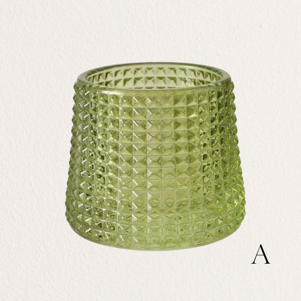綠色玻璃燭台 (4)