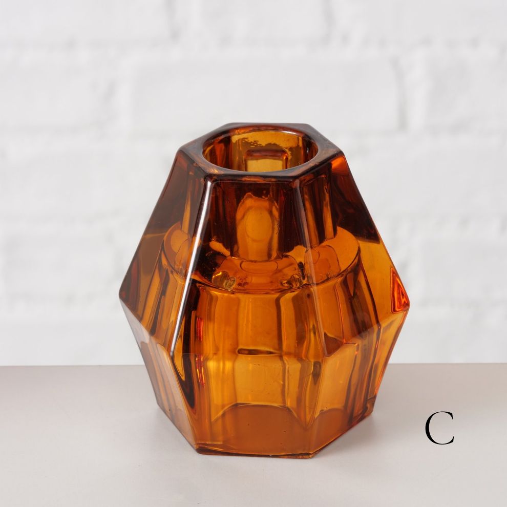 鑽石造型玻璃燭台 (6)