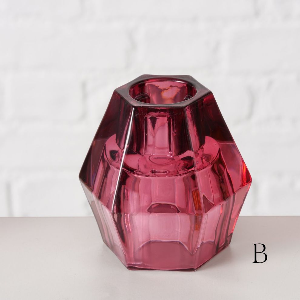 鑽石造型玻璃燭台 (5)