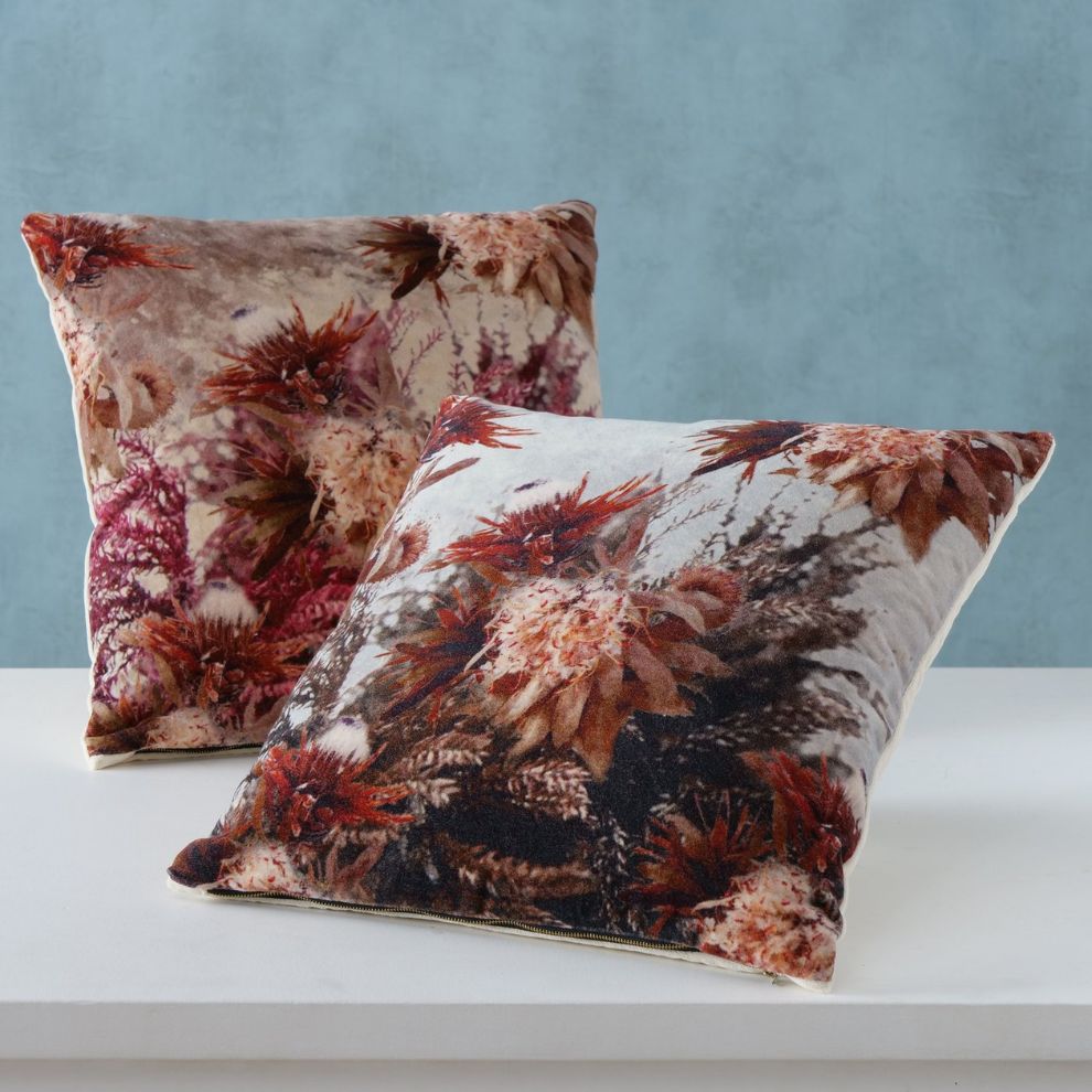 復古花卉抱枕 (2)