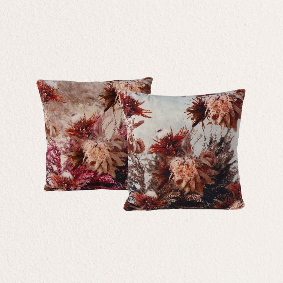 復古花卉抱枕 (1)