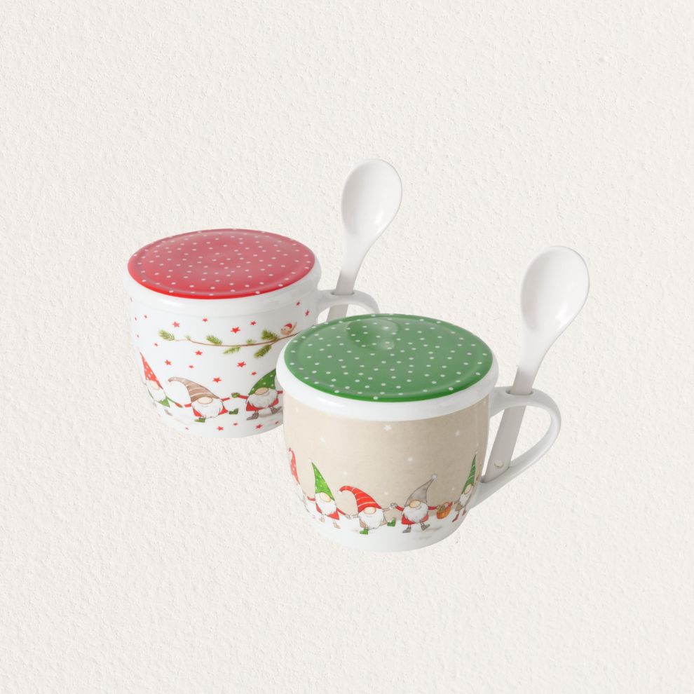 聖誕風湯匙馬克杯 (1)