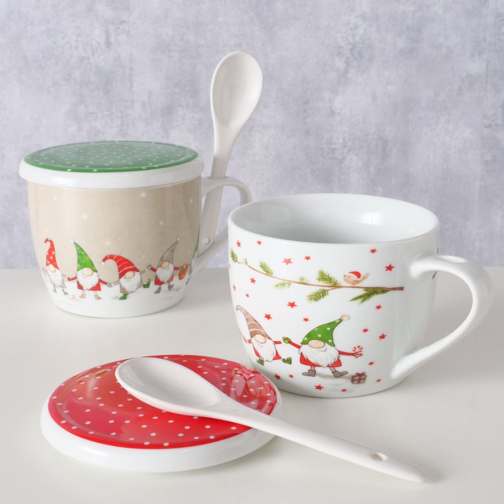 聖誕風湯匙馬克杯 (2)