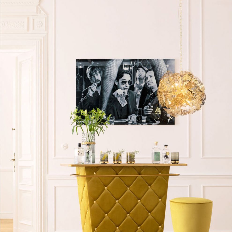 Leaf Gold Ball 吊燈 (2)