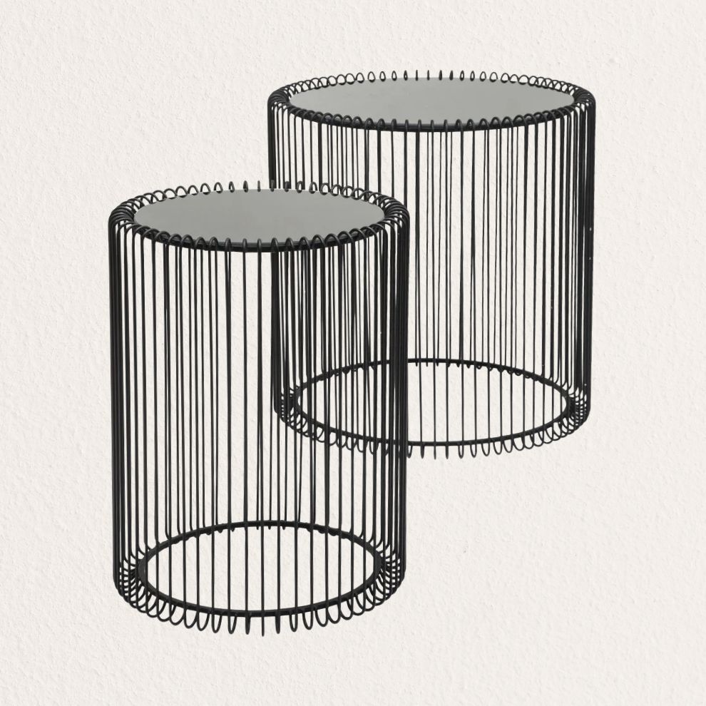 黑色鏡面造型邊桌 (1)