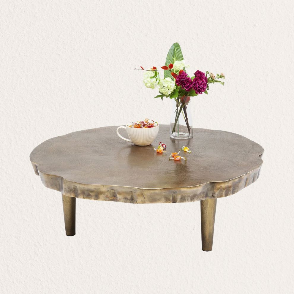 金屬木紋造型茶几 (1)