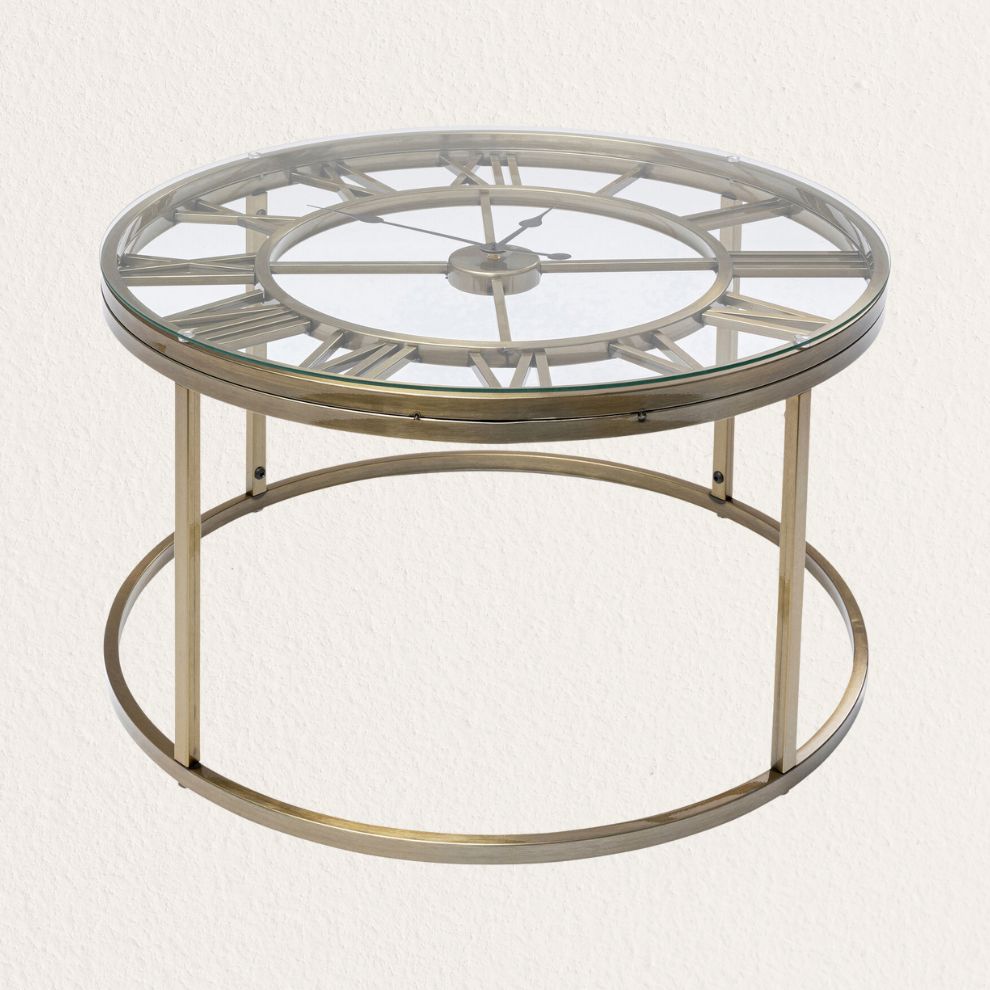 復古羅馬時鐘造型邊桌 (1)