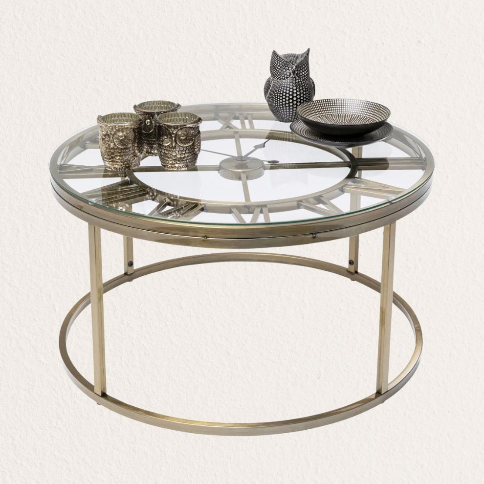 復古羅馬時鐘造型邊桌 (2)