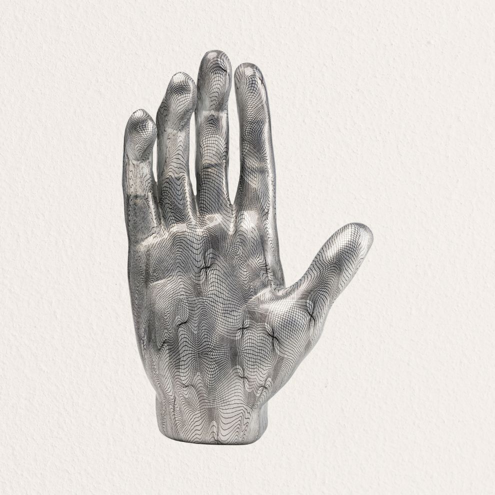 灰手掌造型擺飾 (1)
