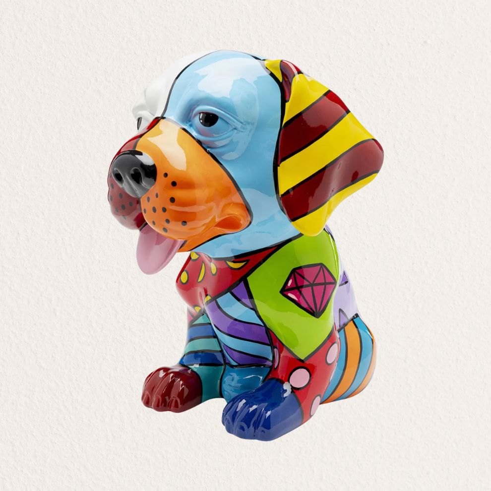 拼布歡樂犬造型擺飾 (2)