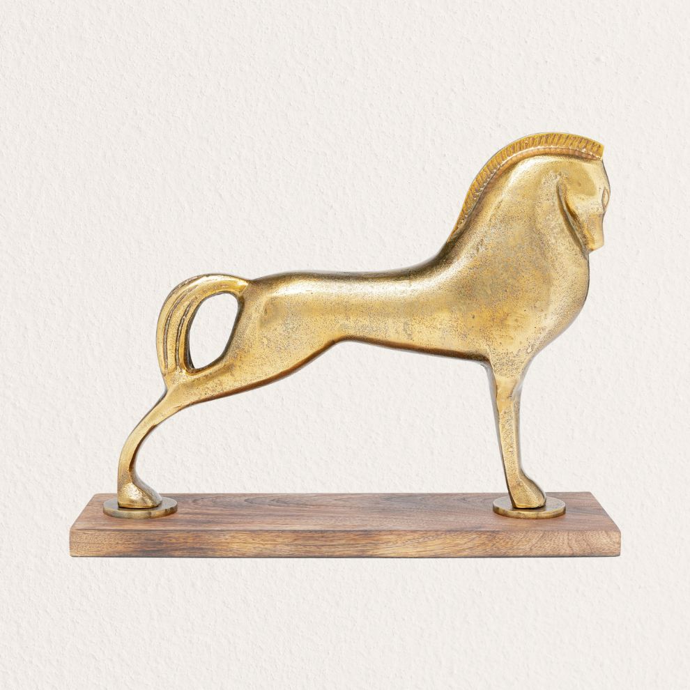黃銅駿馬造型擺飾 (1)