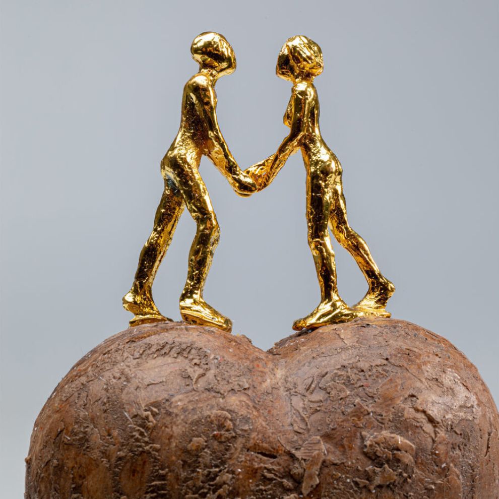 金色戀人造型擺飾 (2)