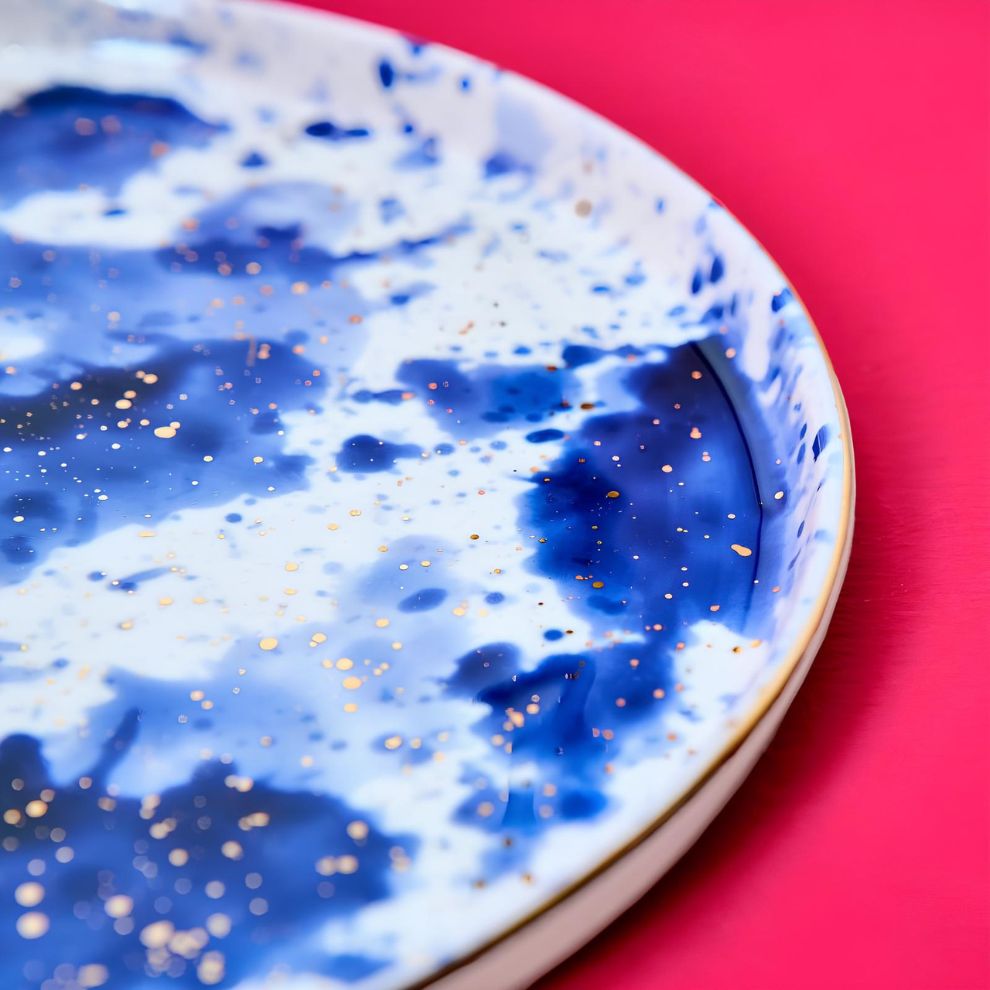 藍色潑墨點心盤 (4)