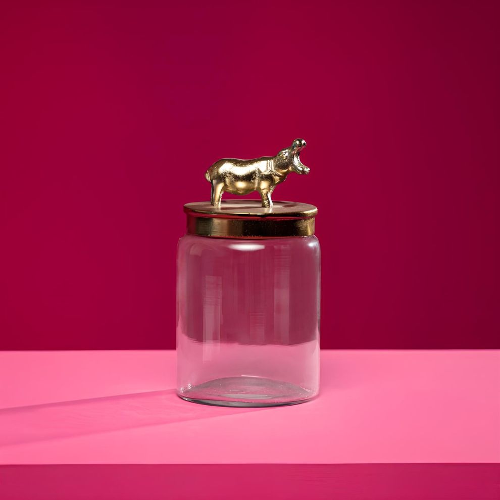 金河馬造型玻璃罐 (2)