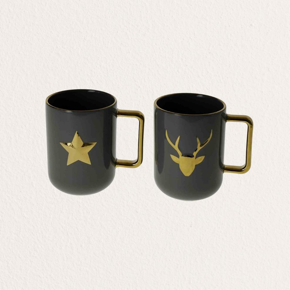 深灰色馬克杯組