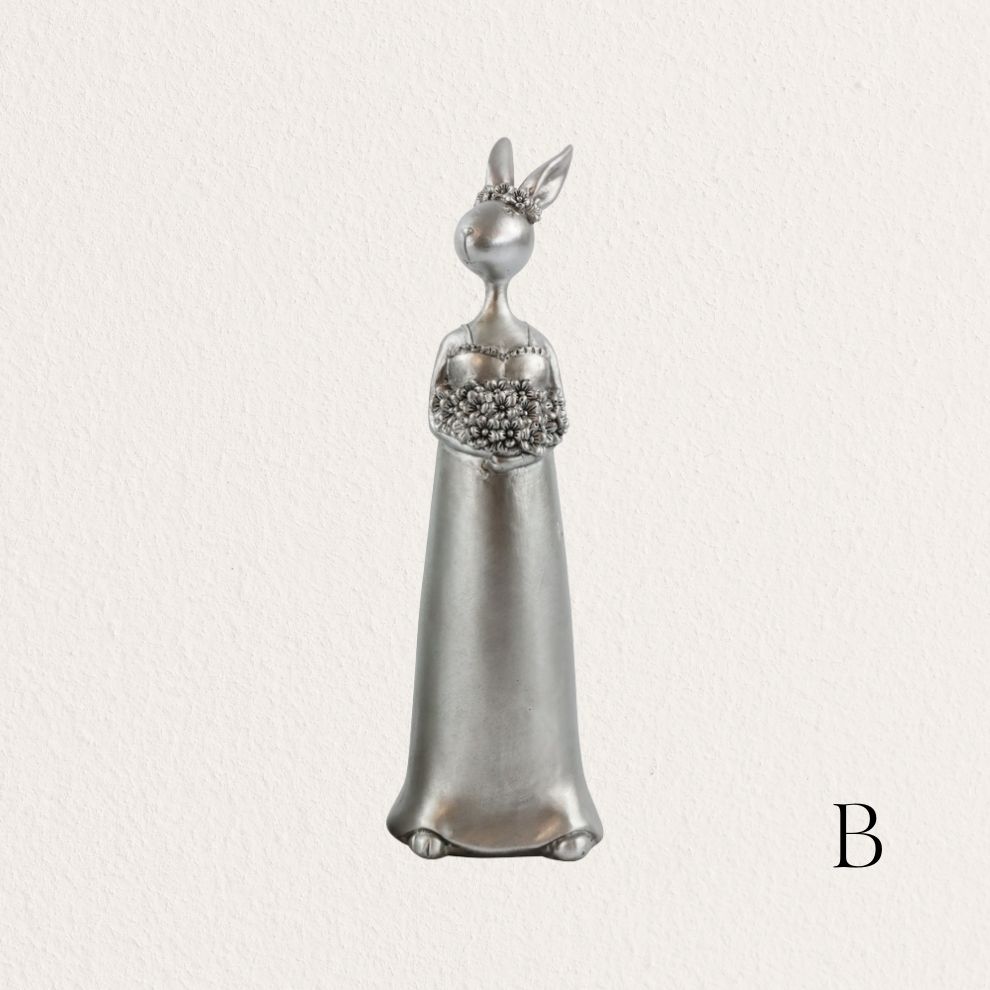 銀兔伴娘造型擺飾 (3)