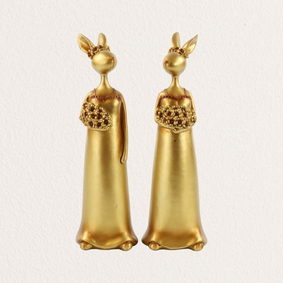 金兔伴娘造型擺飾 (1)