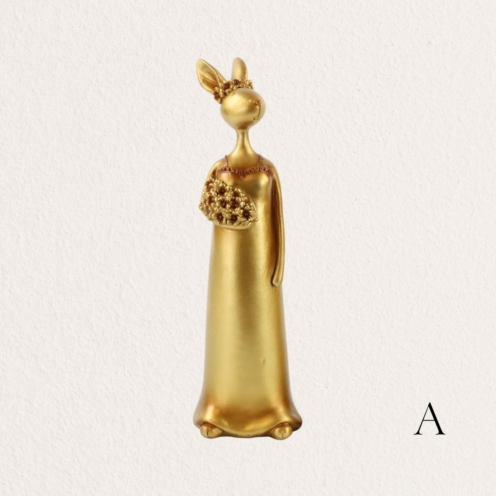 金兔伴娘造型擺飾 (2)