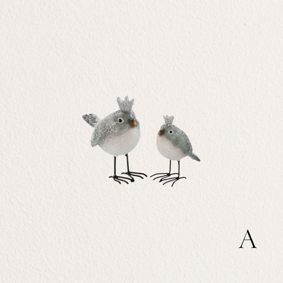 冬日冠冕小鳥造型擺飾 (2)