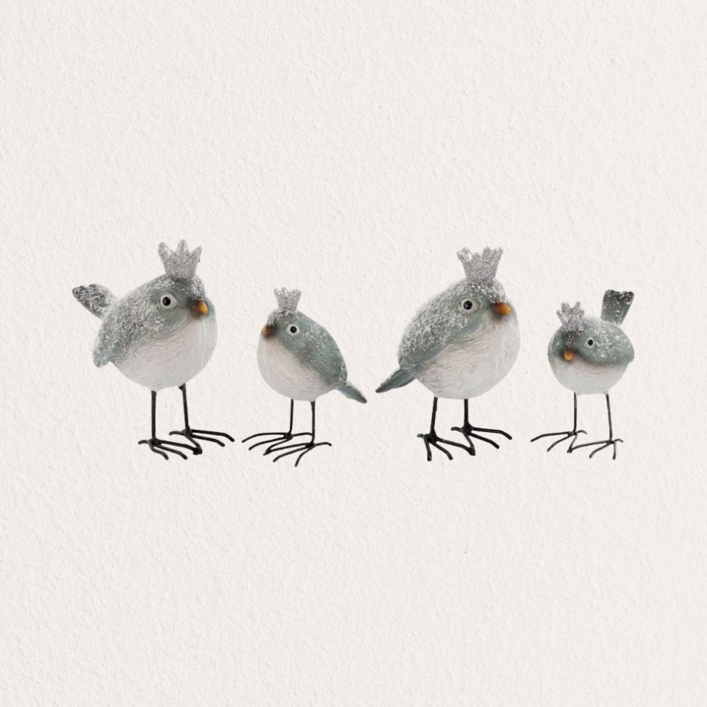 冬日冠冕小鳥造型擺飾 (1)